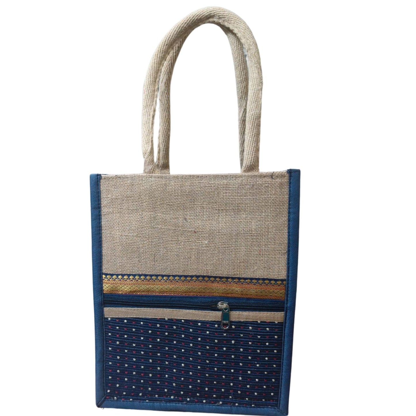 Jute Bag Blue-small