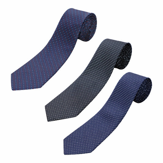 Micro Fibre Polka Print Combo of 3 (Blue, Black and Dark Blue) Dotted